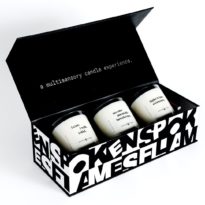 spoken flames straight facts candle trio set