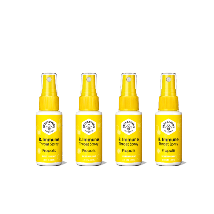 Beekeeper's Naturals B. Immune Throat Spray Propolis 4-pack